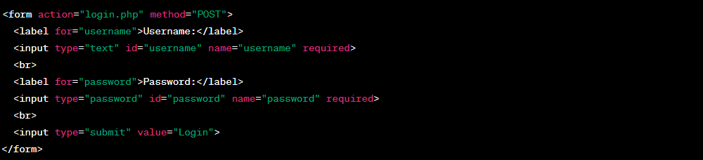 Create HTML Form