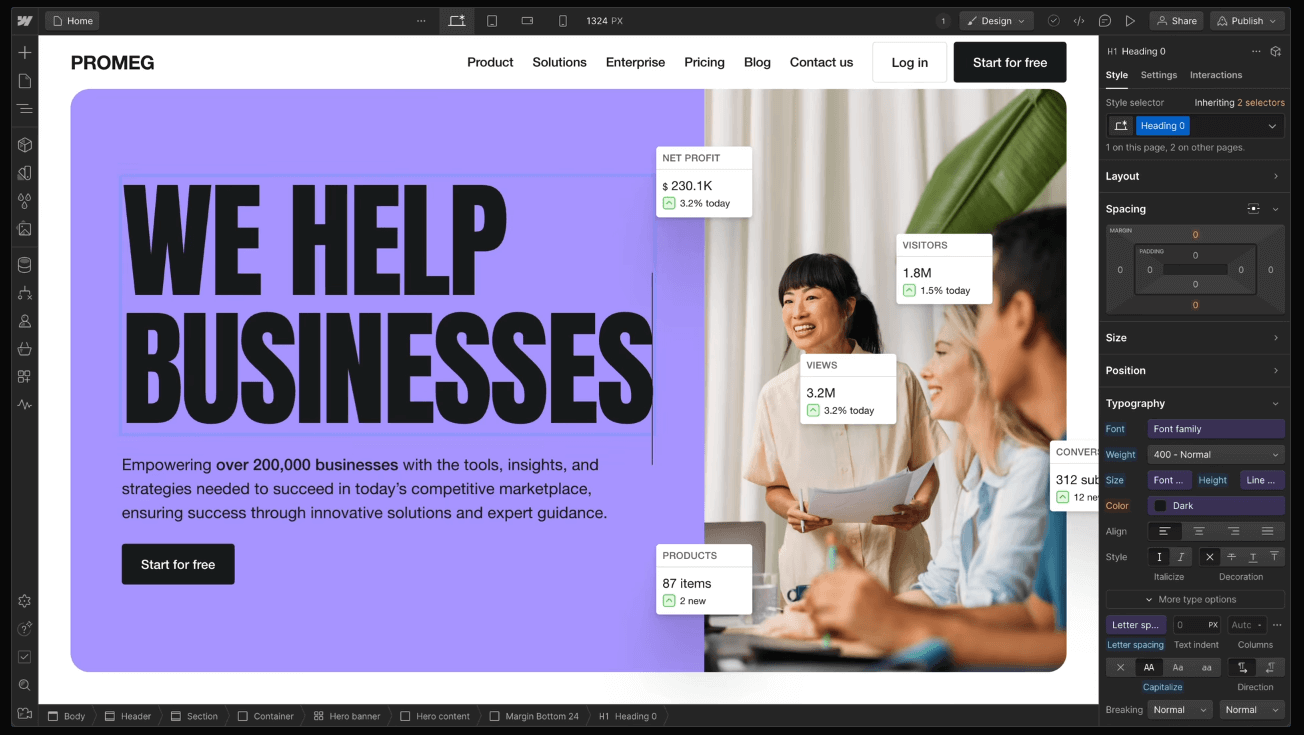 Webflow Website Builder