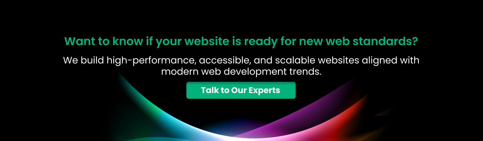 High performance website aligned with modern web development trends