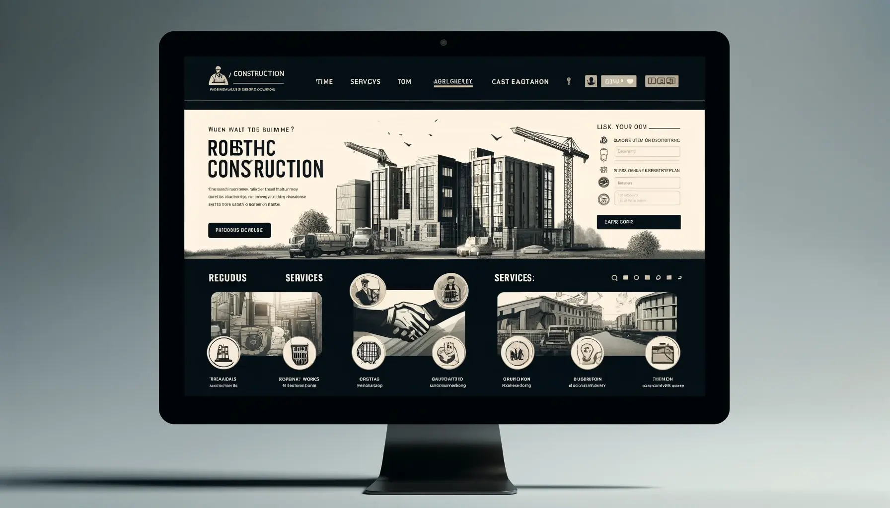 Construction Website Development Cost